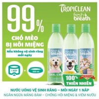 Nước vệ sinh răng miệng Tropiclean Fresh Breath Oral Care Water Additive