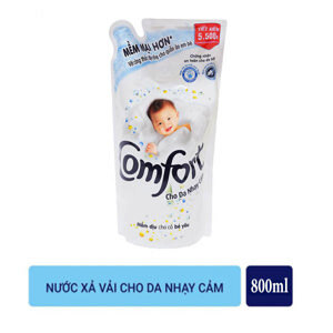 Nước xả Comfort đậm đặc cho da nhạy cảm dạng túi 800ml