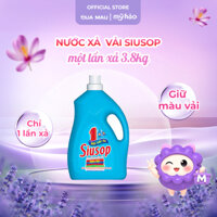Nước Xả Làm Mềm Vải Đậm Đặc SiuSop 1 Lần Xả Chính Hãng 3,8Kg - Làm mềm sợi vải, tiết kiệm, lưu hương lâu, an toàn cho da