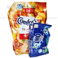 Nước xả vải Comfort đậm đặc hương nước hoa thiên nhiên tinh tế túi 2.4 lít