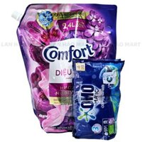 Nước xả vải Comfort đậm đặc hương nước hoa thiên nhiên diệu kỳ túi 2.4 lít
