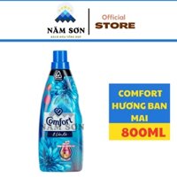 Nước xả vải Comfort giữ màu và bền vải đậm đặc một lần xả hương ban mai với công thức chăm sóc chuyên sâu chai 800ml