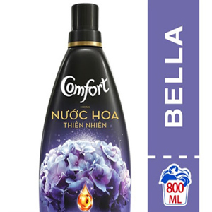 Nước xả vải Comfort hương nước hoa thiên nhiên Bella dạng chai 800ml