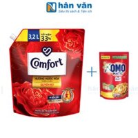 Nước Xả Vải Comfort Hương Nước Hoa Quyến Rũ - Túi 3.2L (Tặng Kèm Nước Giặt Omo Cửa Trước)