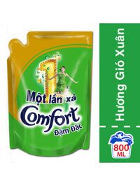 Nước Xả Vải Comfort Một Lần Xả Hương Gió Xuân (túi 800ml)