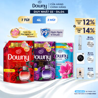 Nước Xả Vải DOWNY Hương Nước Hoa Cao Cấp/ Chống Khuẩn Hương Đam Mê/ Huyền Bí/ Nắng Mai Túi 4L