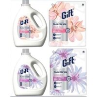 Nước Xả Vải Gift Hương Thơm Thiên Nhiên can và túi 3.2lit
