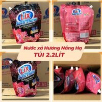 Nước Xả Vải LIX Sạch Thơm TÚI 2.2 LÍT - Hương Nắng Hạ, Dễ Ủi, Chống Nhăn - Mã L17602 - Hàng Chính Hãng
