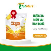 Nước Xả Vải Pigeon Hương Hoa Mimosa Hàn Quốc Khử Mùi, Chống Nấm Mốc 2.1L Túi