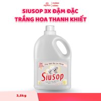 Nước Xả Vải SiuSop 3X Đậm Đặc - Trắng Hoa Thanh Khiết - 3,5kg
