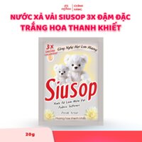Nước Xả Vải SiuSop 3X Đậm Đặc - Trắng Hoa Thanh Khiết- 20g/ Gói - 40 Gói