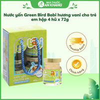 Nước yến Green Bird Babi hương vani cho trẻ em hộp 4 hũ x 72g
