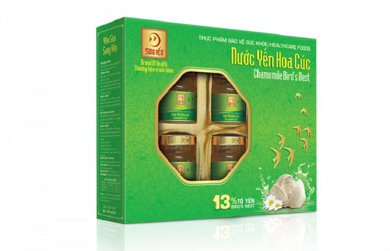 Nước yến hoa cúc Song Yến - Hộp 6 lọ 70ml (13% tổ yến)