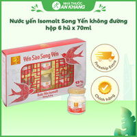 Nước yến Isomalt Song Yến không đường hộp 6 hũ x 70ml