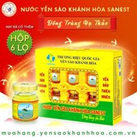 Nước yến Sanest Đông Trùng Hạ Thảo 70ml - Hộp 6 lọ