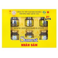 Nước Yến Sanest Khánh Hòa Nhân Sâm Hộp 6 lọ 70ml