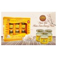 Nước yến sào Cung Đình nhân sâm đường phèn hàm lượng 15 phần trăm tổ yến thật (6 lọ/hộp)