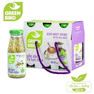 Nước yến sào Green Bird hạt chia - 185ml, 6 chai