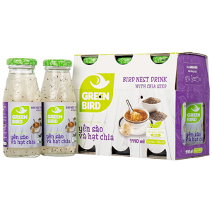 Nước yến sào Green Bird hạt chia - 185ml, 6 chai