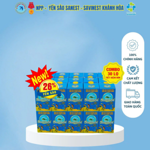 Nước yến sào Sanest Khánh Hòa cho trẻ em hủ 62ml - Thùng 60 lọ