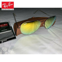 [Nuoli] ống kính tráng gương màu vàng 112/68 Gọng kính aviator chính hãng ray/Ban RB3026 62mm