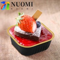 Nuomi 50 Hộp Muffin Thiếc, Cốc Cupcake Lá Nhôm Dùng Một Lần Chịu Nhiệt, Mini Có Nắp Vuông / Tròn Hộp Đựng Món Tráng Miệng Thương Mại