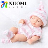 Nuomi Búp bê trẻ sơ sinh, Búp bê trẻ mới biết đi tái sinh Mini thực sự, Búp bê trẻ em Silicon sống động như thật Cảm ứng mềm Silicone Búp bê tái sinh Đồ chơi trẻ em