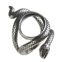 Nuốt Nhà Retro Khí Quyển Hình Rắn Nhẫn Giá Đỡ Đá Quý Trống Giá Đỡ Punk Niche Phụ Kiện Nhẫn 0220
