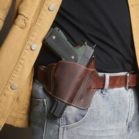 Nupugoo Lớp Đầu Tiên Da Bò Bao Da Chiến Thuật Ngoài Trời Di Động Eo Súng Túi Vẽ Nhanh Lấy Bao Da