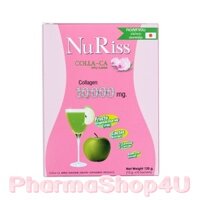 NuRiss Colla-Ca Apple Flavour Collagen 10000 mg. 10 gói. NuRiss Collagen 10000 mg. Giúp làn da mịn màng hơn, mịn màng hơn và dễ dàng sử dụng hơn Cải thiện hệ tiêu hóa