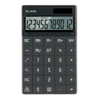 NUSIGN NS041 Desktop Calculator Large LCD Screen 12-digit Calculator Solar/Battery Dual Powered for Business Finance Off