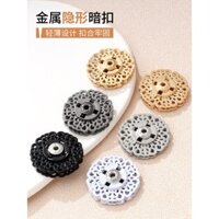 Nút áo khoác cashmere kim loại, nút snap vô hình cao cấp, áo trench coat thời trang tinh tế, nút lớn