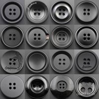 Nút áo vest cao cấp cho nam và nữ, áo khoác đen mờ, áo trench, áo khoác, nút tròn quần nhựa