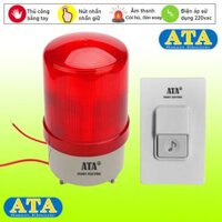 Nút bấm còi hú đèn xoay chớp báo động có dây ATA
