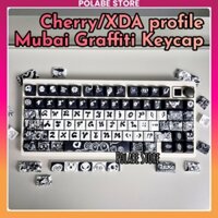 Nút bấm Keycap XDA Mubai Graffiti Fuji Cherry Profile bàn phím sử dụng trên nhiều layout Polabe Store