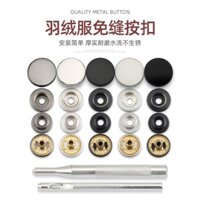 Nút bấm kim loại không cần may, nút bấm cho áo khoác, nút bấm, nút bấm giấu trong quần áo