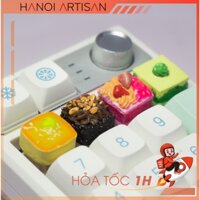 Nút Bàn Phím Cơ KeyCap Lẻ Bánh Kem Độc Quyền - Keycap Artisan Ice Cream - Matcha, Dâu, Socola hạnh nhân, Chanh leo