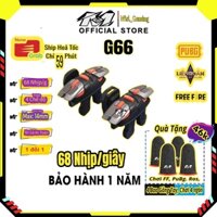 Nút bắn pubg Auto tap 68 nhịp/s chơi game mobile - Model G66 chơi 6 ngón 4 nút, Nút bấm tay cầm chơi gaming FF, PUPG.