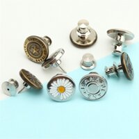 Nút cài quần jean bằng kim loại có thể tháo ra và điều chỉnh tiện lợi cho nữ 2pc/5pc