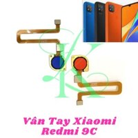 Nút cáp vân tay Xiaomi Redmi 9C xanh và cam