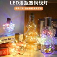 Nút Chai Đèn Dây Đồng Năng Lượng Mặt Trời Dây Đèn LED Đèn Lồng Nắp Chai Rượu Đèn Trang Trí Ngày Lễ Cảnh Khí Quyển Đèn20250217