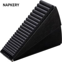 Nút chặn cửa hạng nặng NAPKERY, Nêm cửa cao su kim loại 128 * 45.4 * 47mm màu đen, Nêm chặn cửa bằng thép không gỉ Bạc Nút chặn cửa lớn để giải phóng mặt bằng 0,2 "-3"