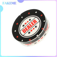 Nút đại lý Acrylic đen lớn màu trắng cho trò chơi trên bàn sòng bạc dự tiệc