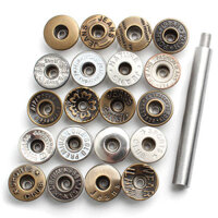 Nút Denim Kim Loại Đồng Đa Năng Lắc Đầu Denim Áo Khoác Quần Áo Nút Quần Jean Điều Chỉnh Nút Dành Cho Nữ