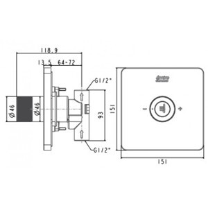 Nút điều chỉnh cho thân vòi sen American Standard FFAS0927