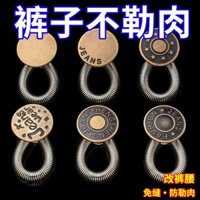 Nút điều chỉnh eo quần jeans không cần may, nút kim loại mở rộng eo cho nam và nữ