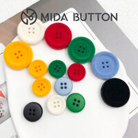 Nút Đổ Mới Nút Nhung Màu Xám Nút Nhựa Gió Nút Cà Phê Đen Áo Khoác Nữ Nút Áo Khoác Nút