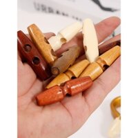 Nút gỗ ô liu cho áo khoác nam nữ, phụ kiện áo gió, quần áo trẻ em, áo len, áo khoác, nút gỗ hình sừng