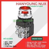 Nút nhấn có đèn Hanyoung CRX-G25MAR phi 25 - Nút Ấn Có Đèn Màu Đỏ Hanyoung