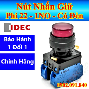 Nút nhấn có đèn IDEC YW1L-A2E10QM3R